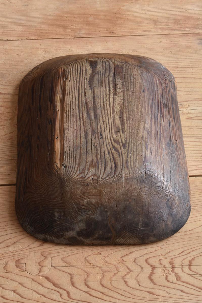 Japanese Old Wooden Bowl / Container That Feels Lonely / Meiji-Showa/Farm Tools In Good Condition In Sammu-shi, Chiba