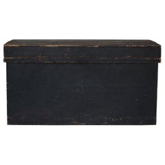 Japanese Old Wooden Box 1800-1900 / Antique Storage Side Table Coffee Table