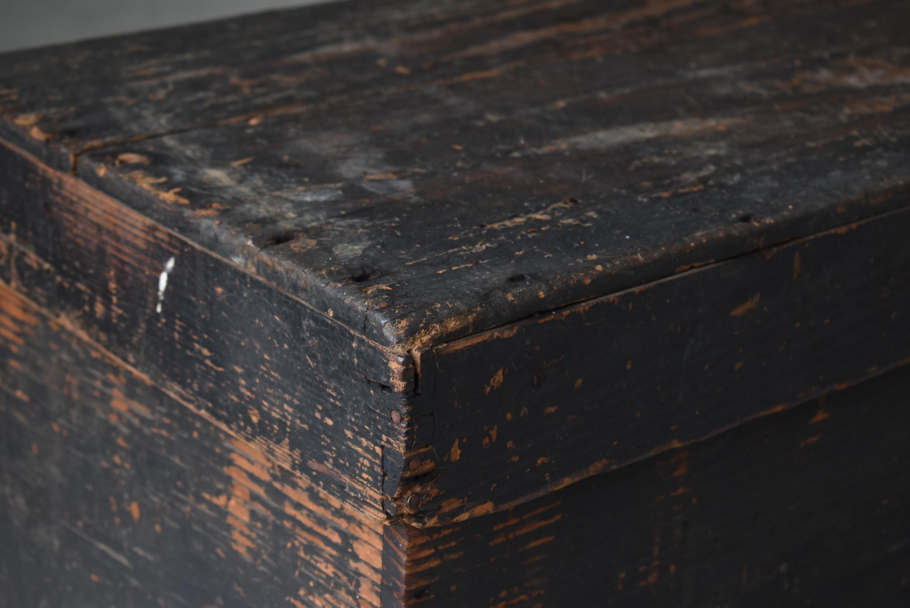 old black wooden box