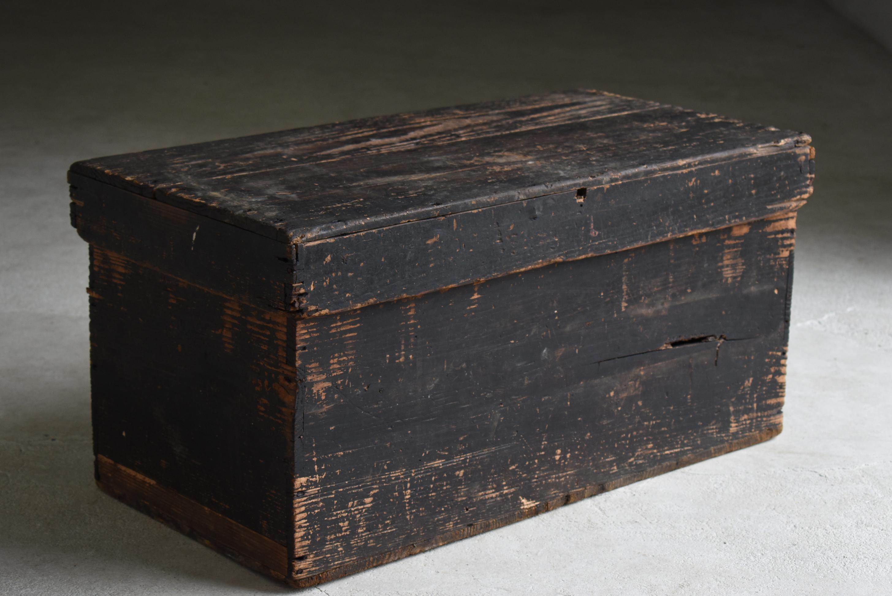 Japanese Old Wooden Box 1860-1900 / Antique Storage Sofa Table Coffee Table Side 1