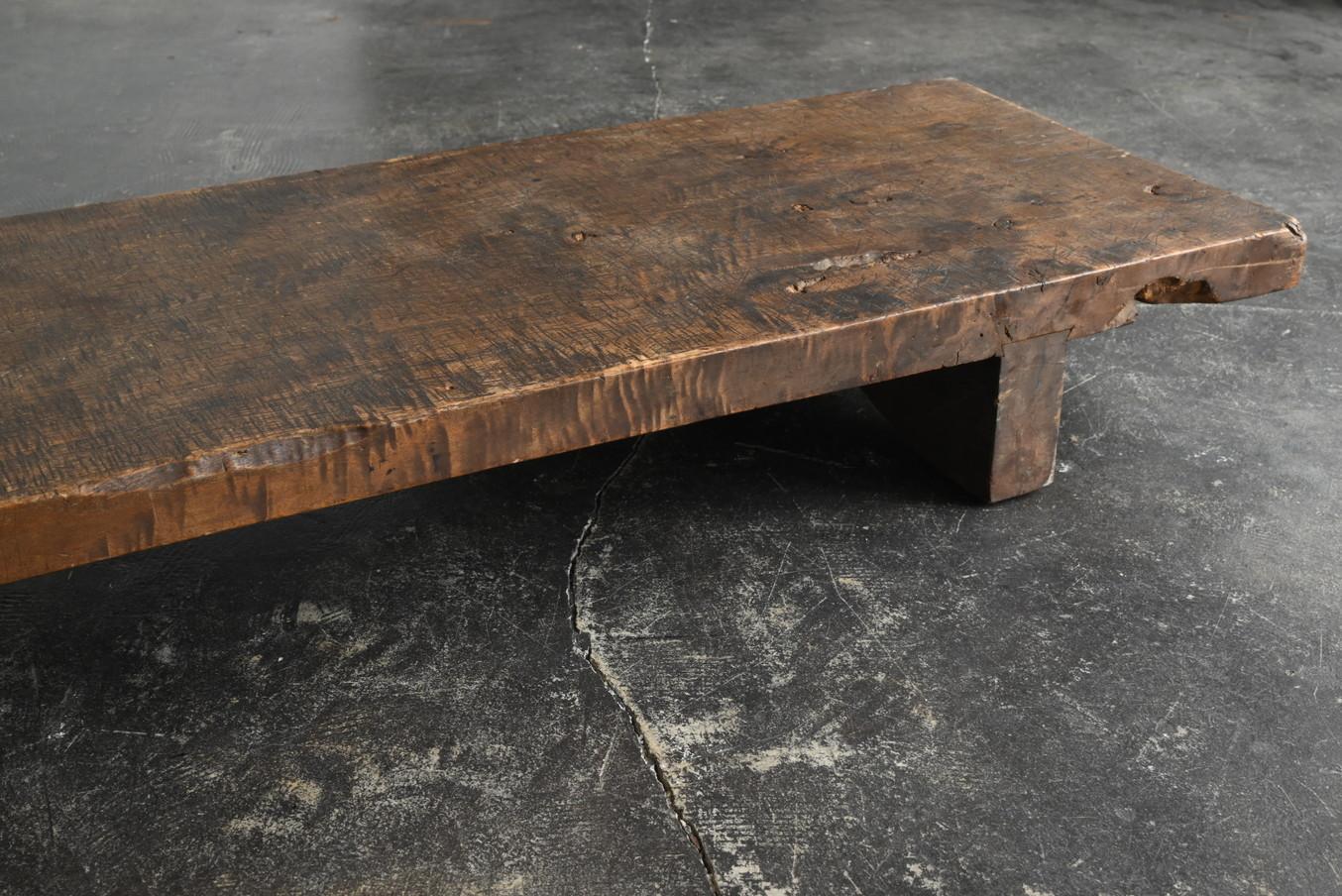 Japanese old wooden low table/early 20th century/sofa table/antique workbench For Sale 8