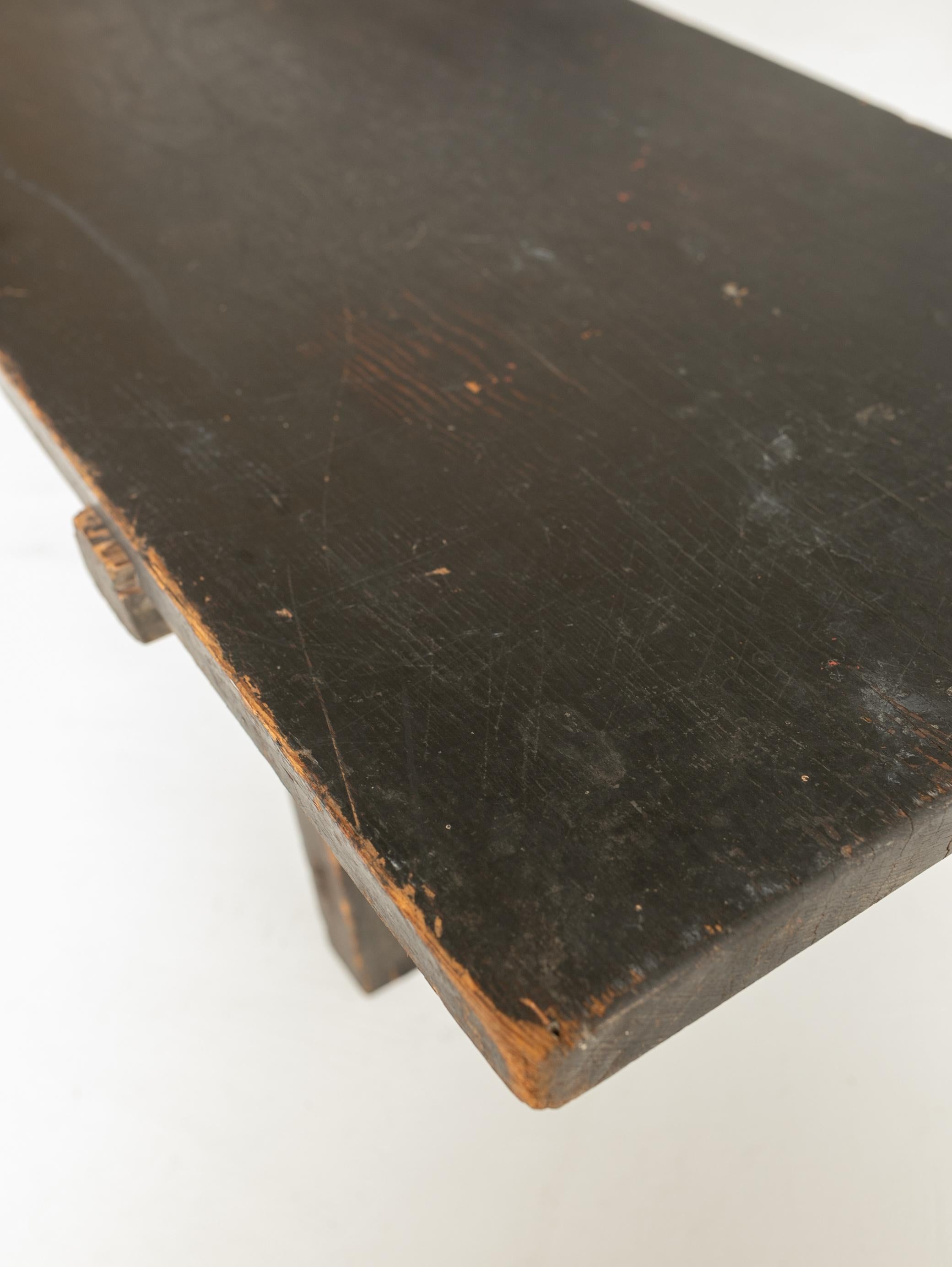 Japanese old wooden low table/ wabisabi coffee table/1850-1920 5