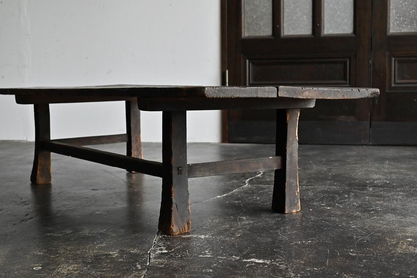 Japanese old wooden low table/wabisabi coffee table/1850-1920 6