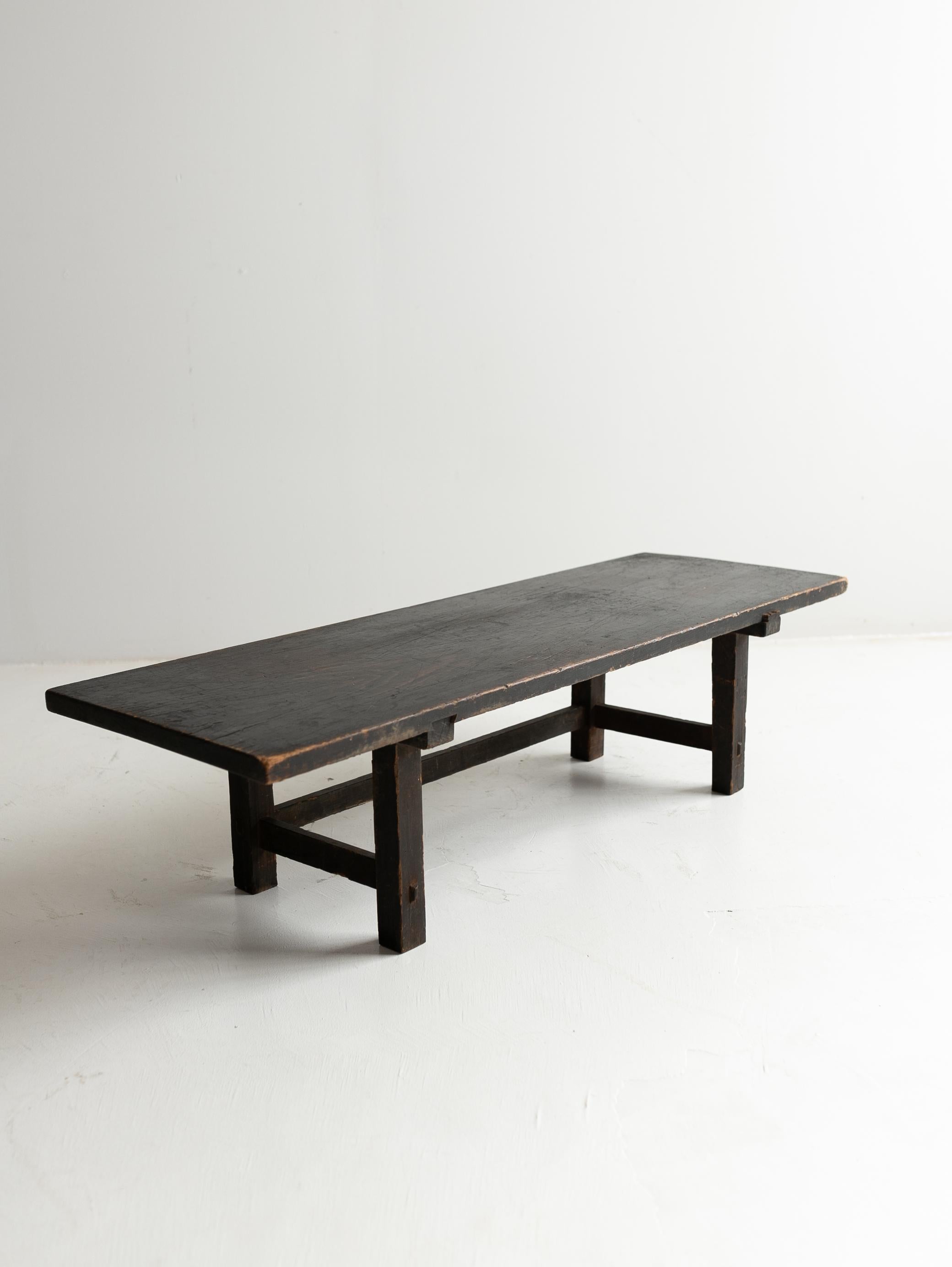 Cedar Japanese old wooden low table/ wabisabi coffee table/1850-1920 For Sale