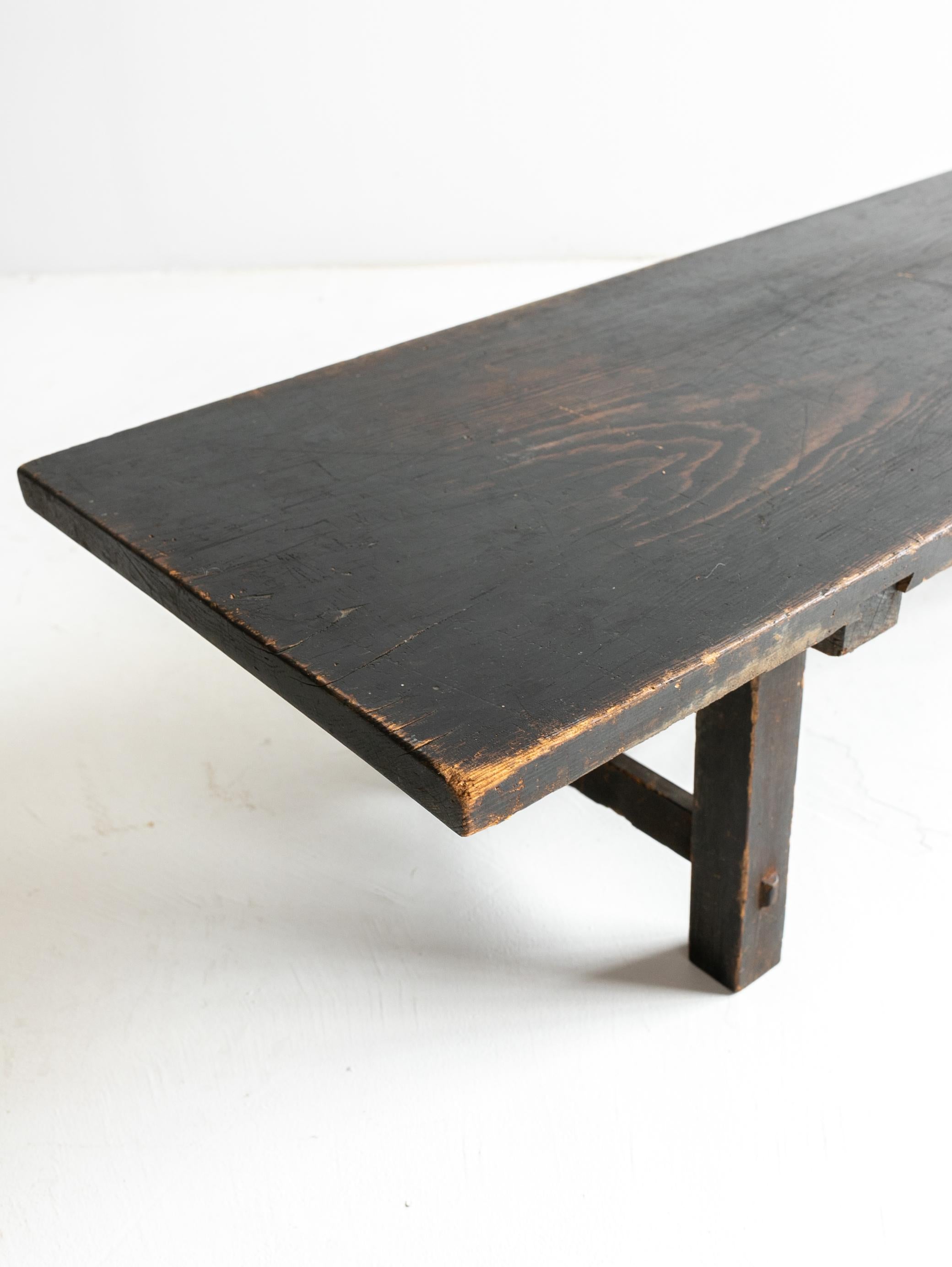 Japanese old wooden low table/ wabisabi coffee table/1850-1920 3