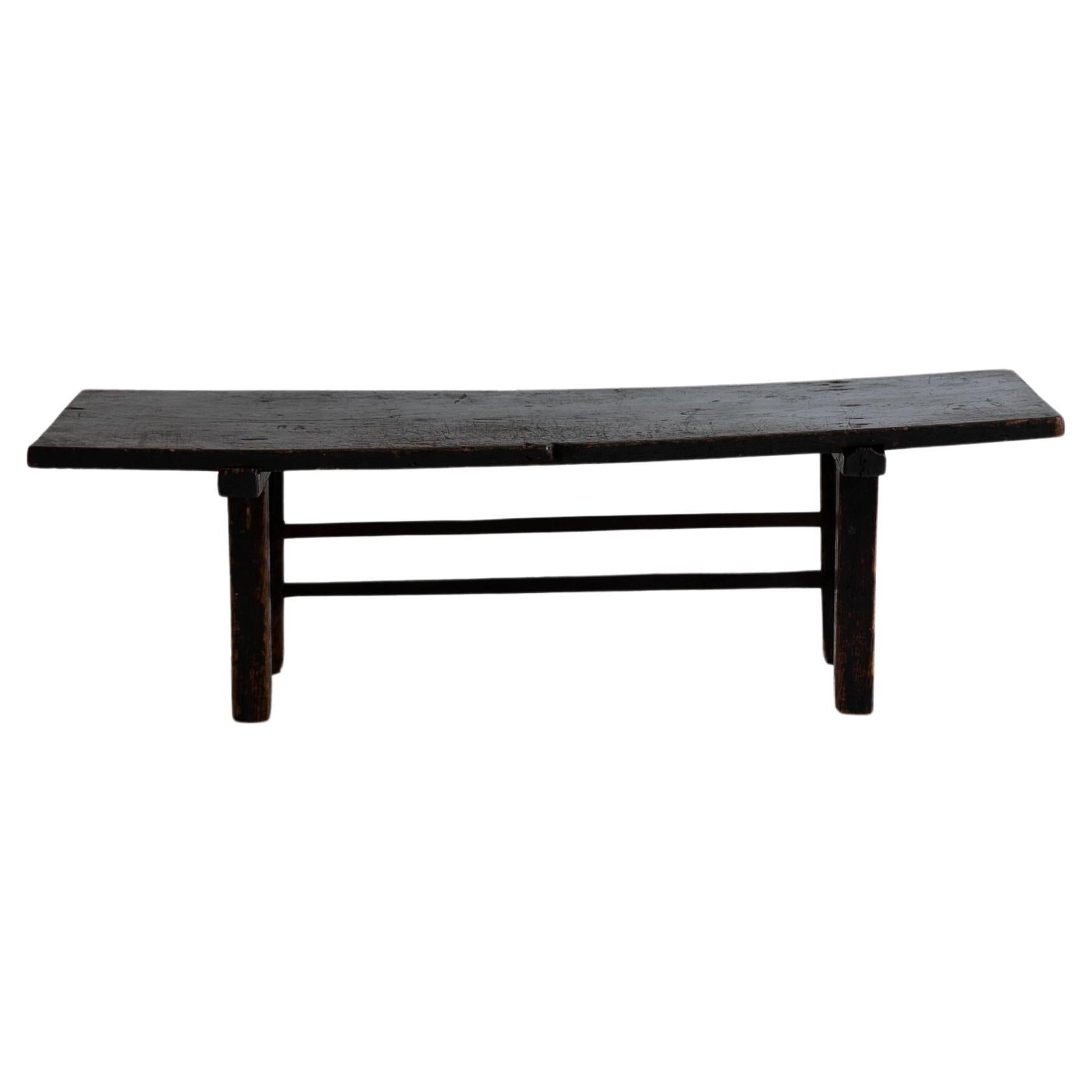 Japanese old wooden low table/ wabisabi coffee table/1850-1920 For Sale