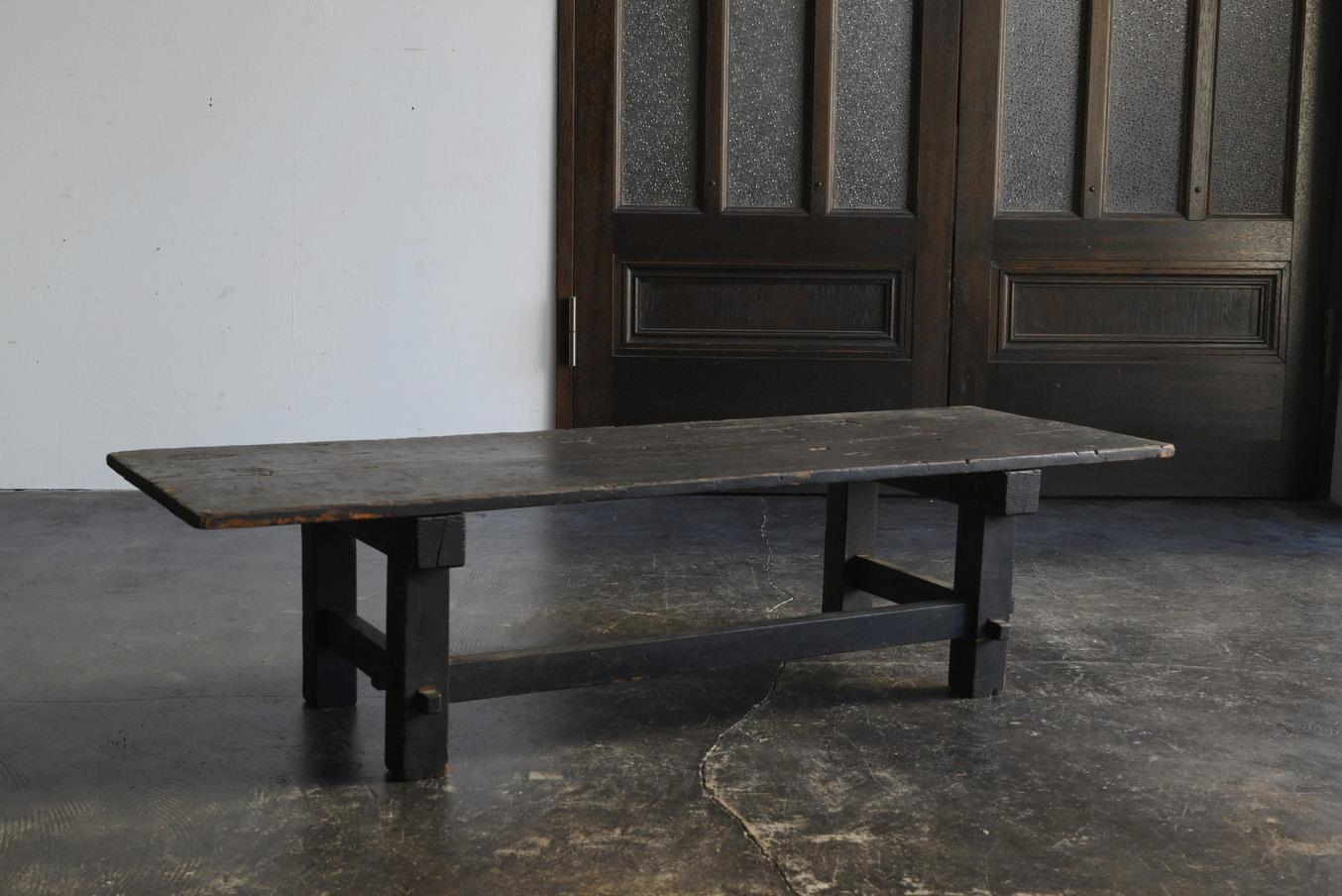 Japanese old wooden low table/wabisabi coffee table/1850-1920/sofa table 4
