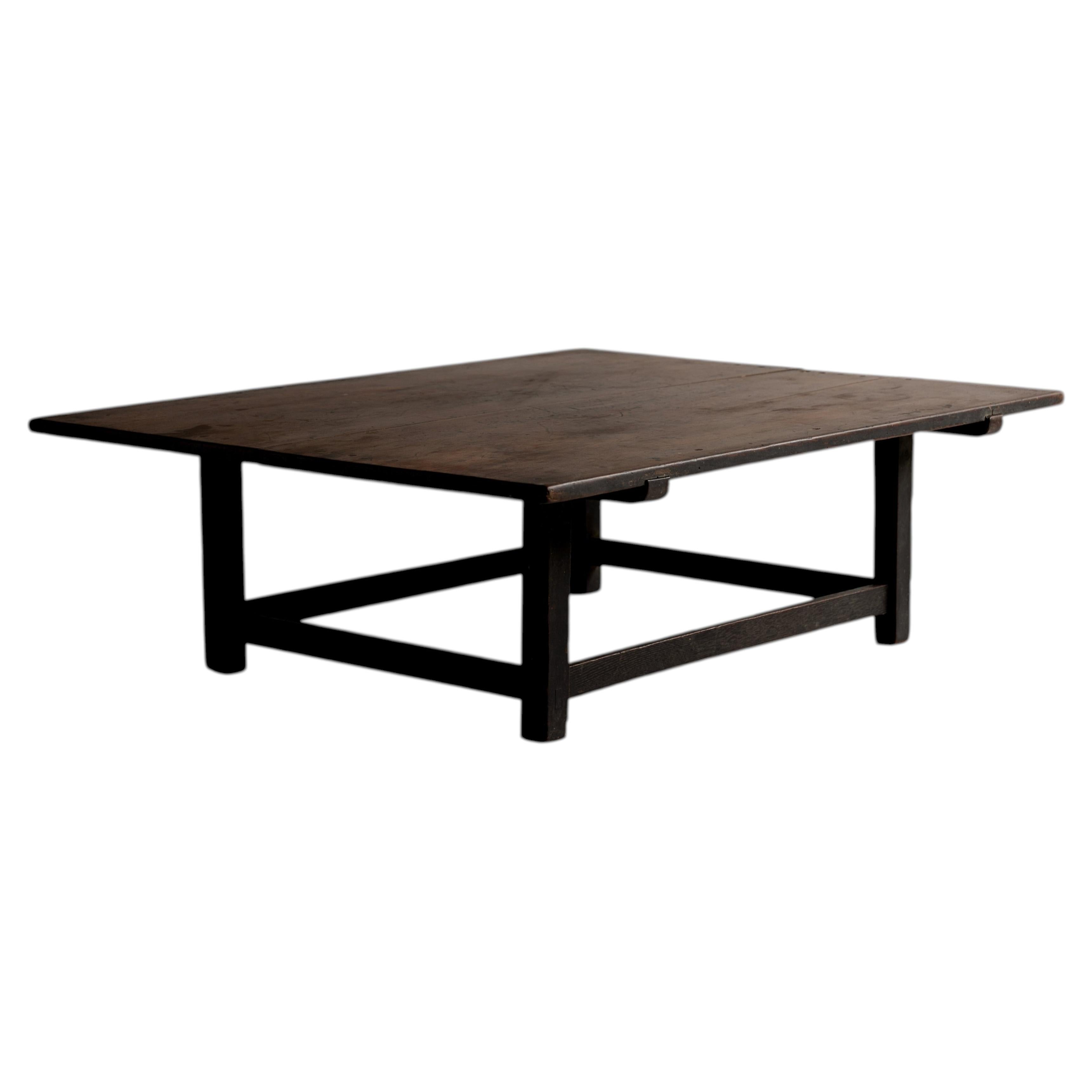 Japanese old wooden low table/wabisabi coffee table/1868-1920 For Sale