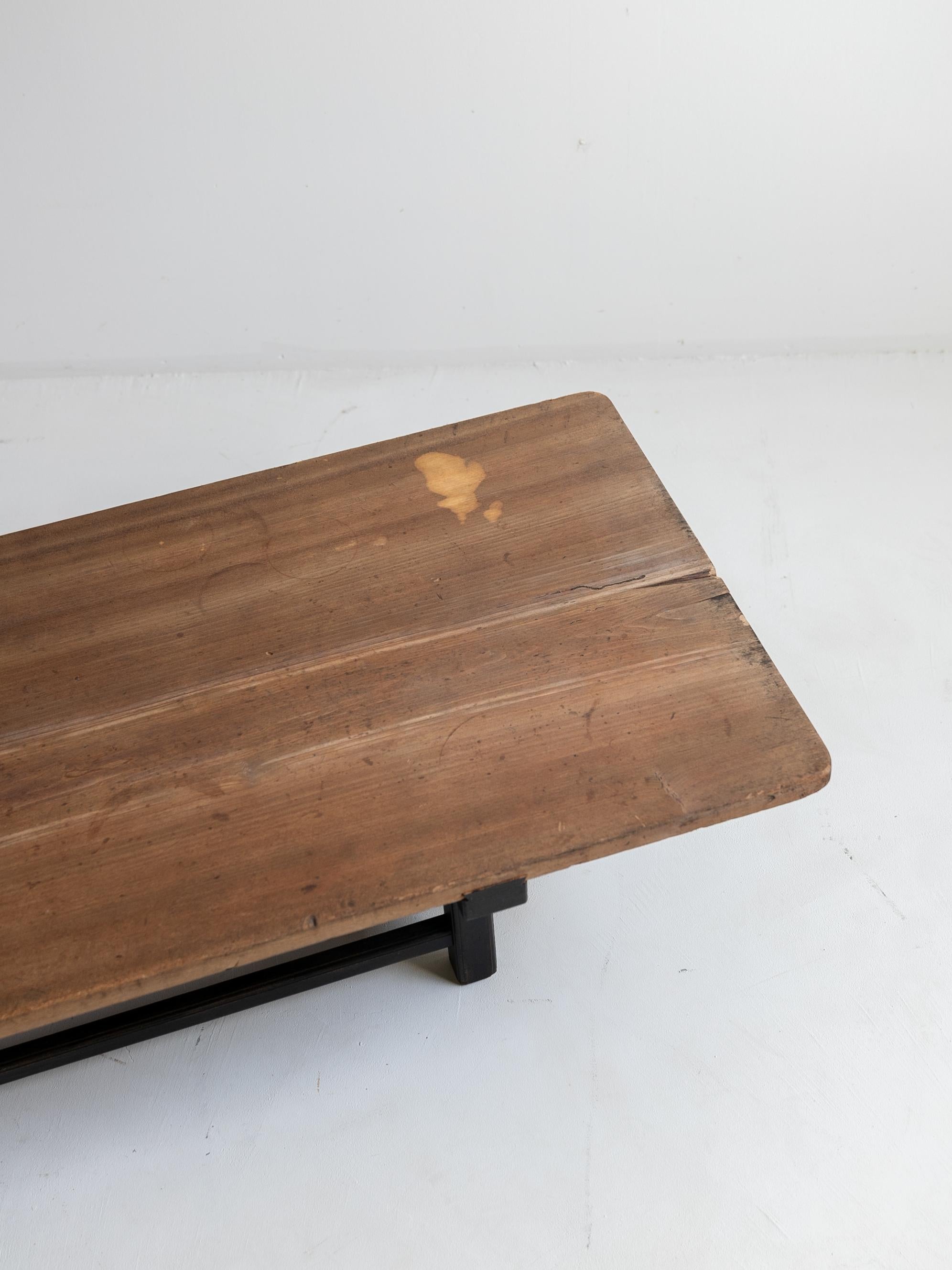 Japanese old wooden low table/wabisabi coffee table/1912-1989 3