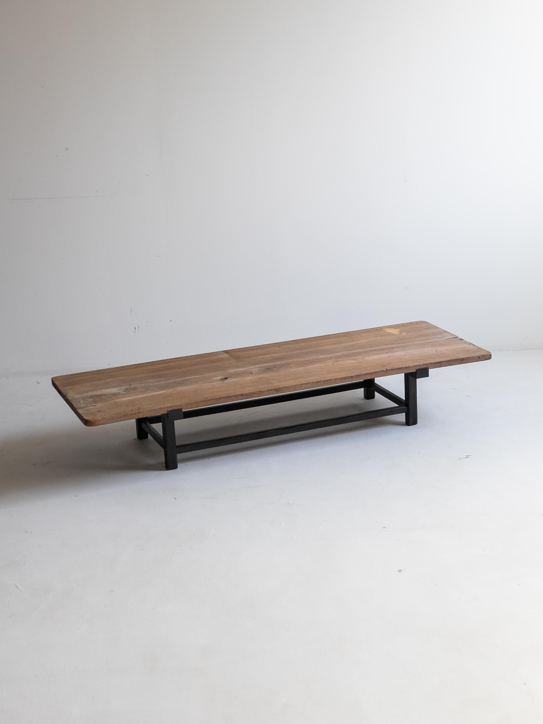 Taisho Japanese old wooden low table/wabisabi coffee table/1912-1989