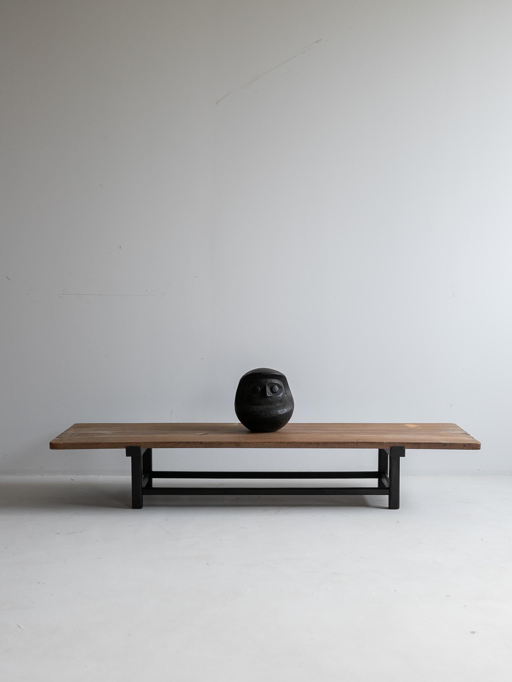 Cedar Japanese old wooden low table/wabisabi coffee table/1912-1989