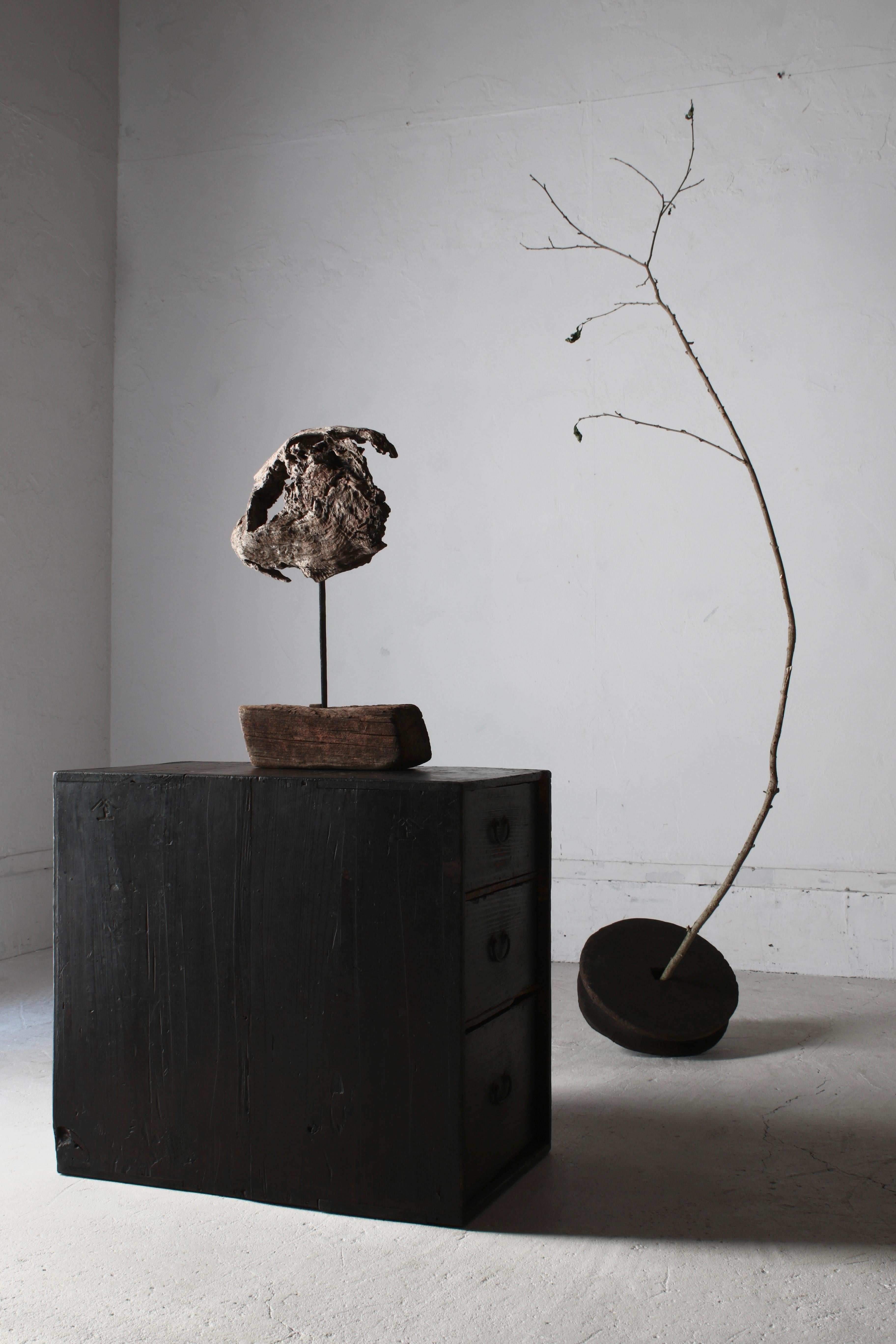 Japanisches altes Holzobjekt / Holz-Lump-Figur, Wabi-Sabi im Angebot 7