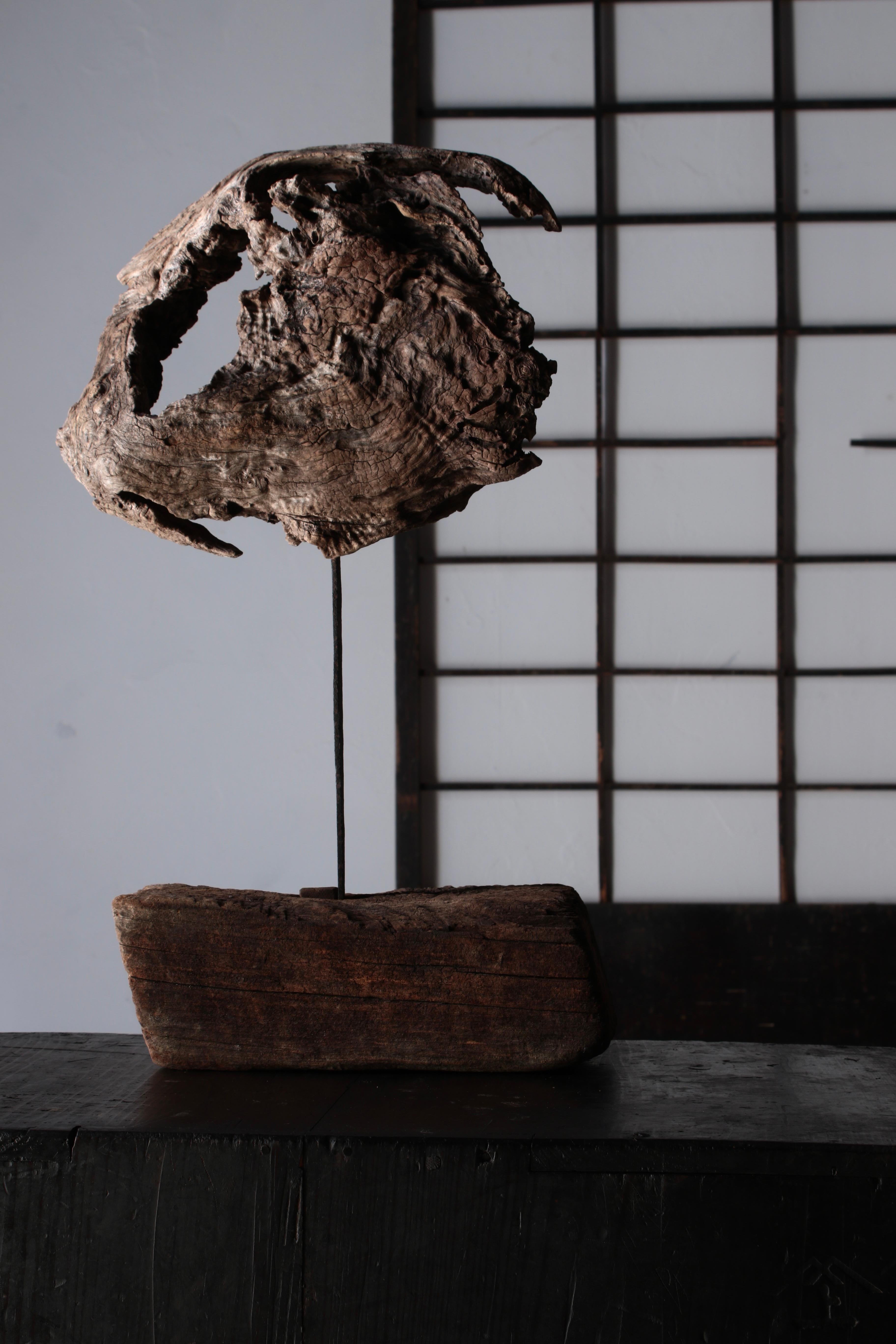 Japanisches altes Holzobjekt / Holz-Lump-Figur, Wabi-Sabi im Angebot 8