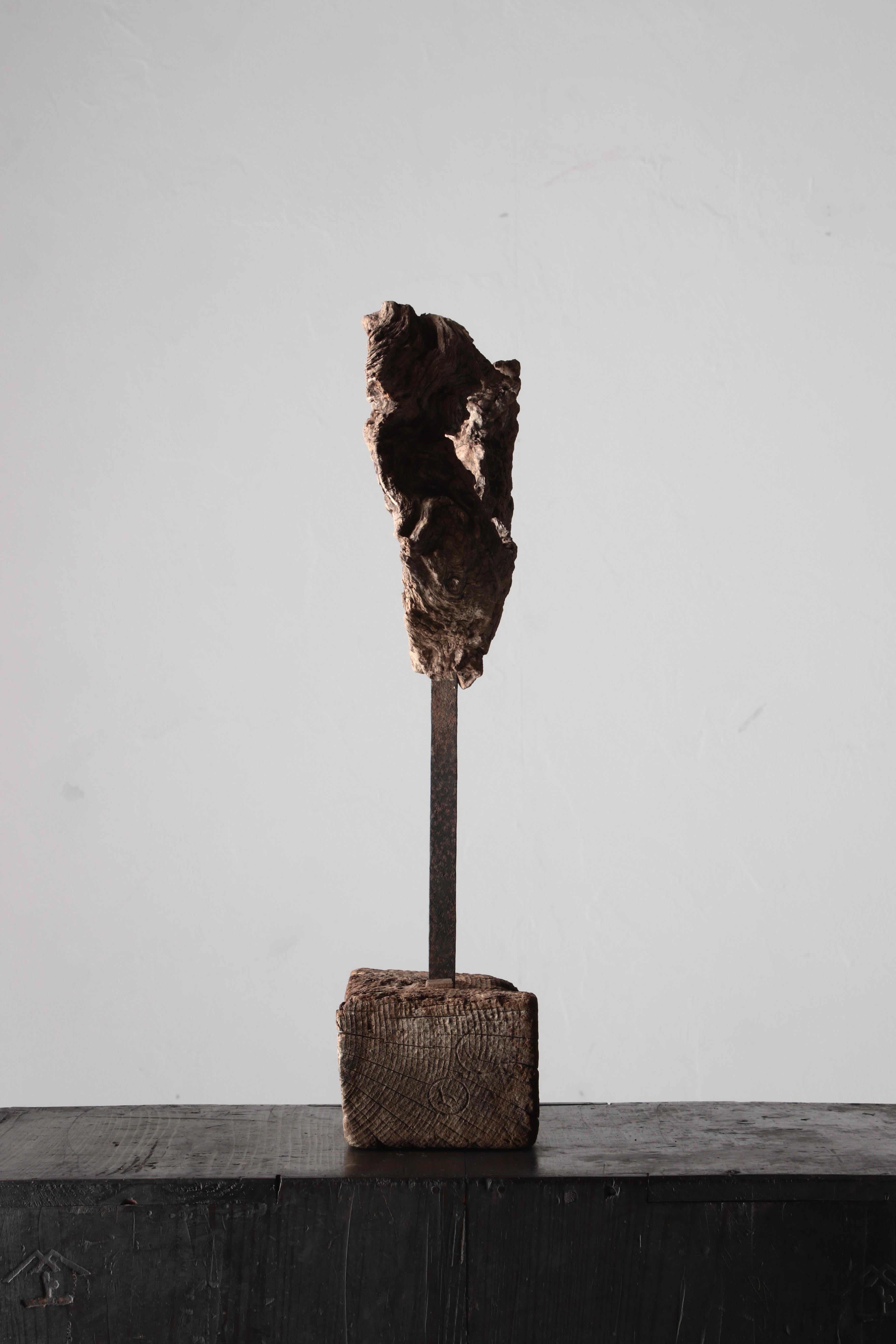 Japanisches altes Holzobjekt / Holz-Lump-Figur, Wabi-Sabi im Angebot 11