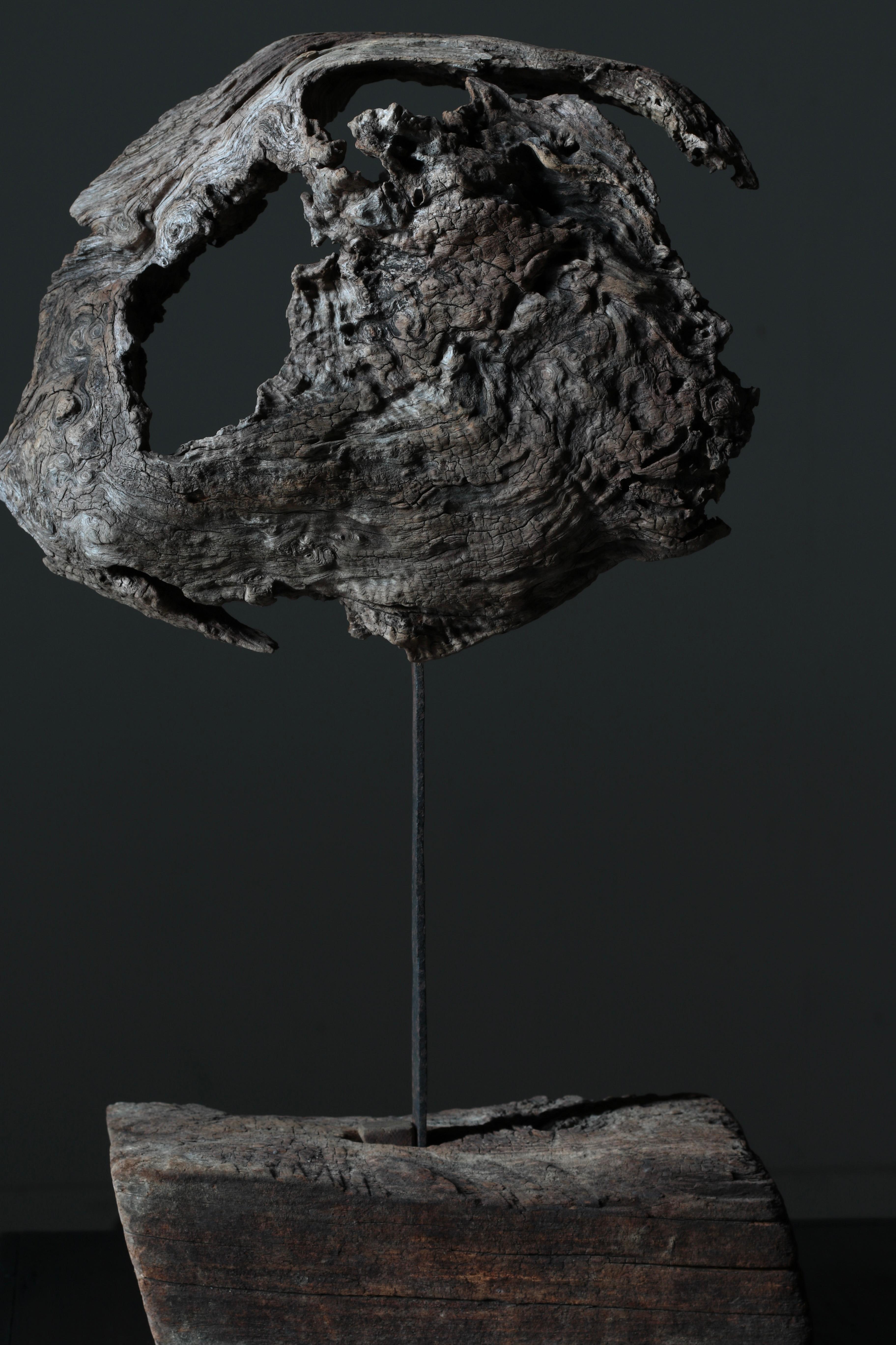 Japanisches altes Holzobjekt / Holz-Lump-Figur, Wabi-Sabi im Angebot 3