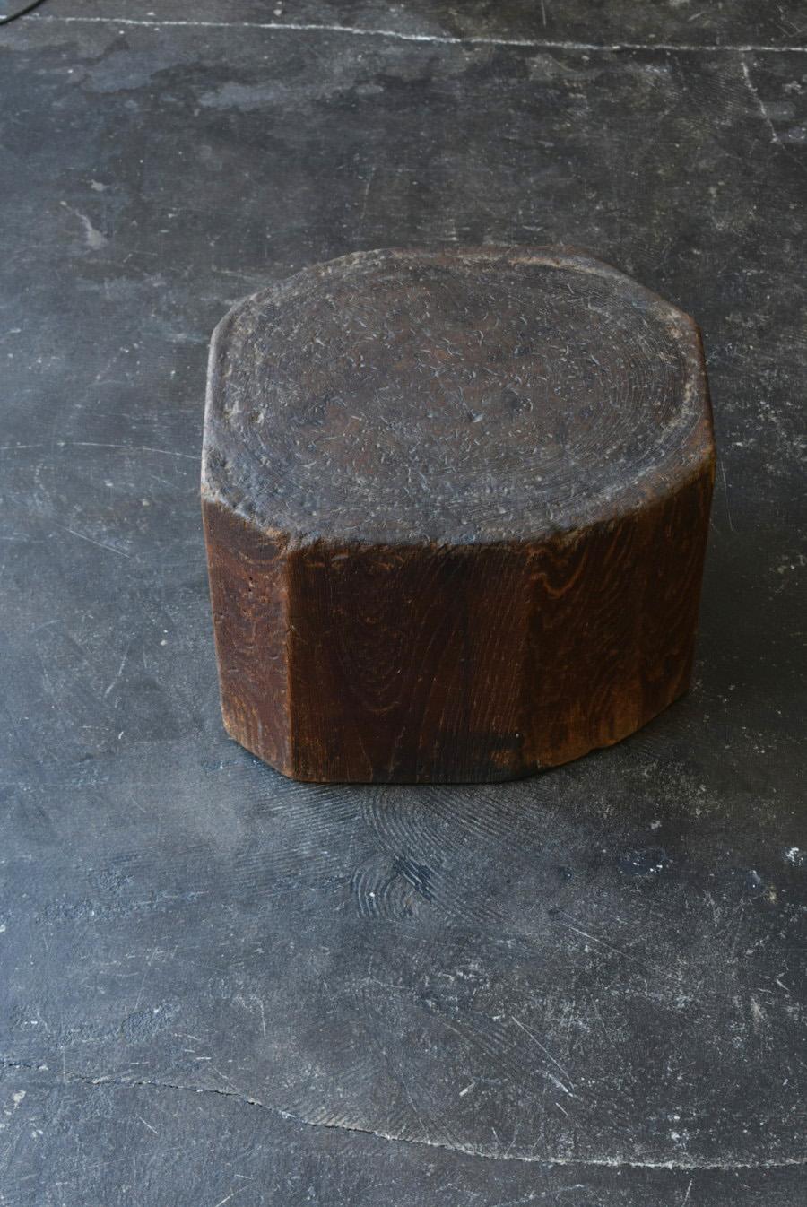 Taisho Japanese Old Wooden Octagonal Stool/Early 20th Century/workbench made in Tokyo