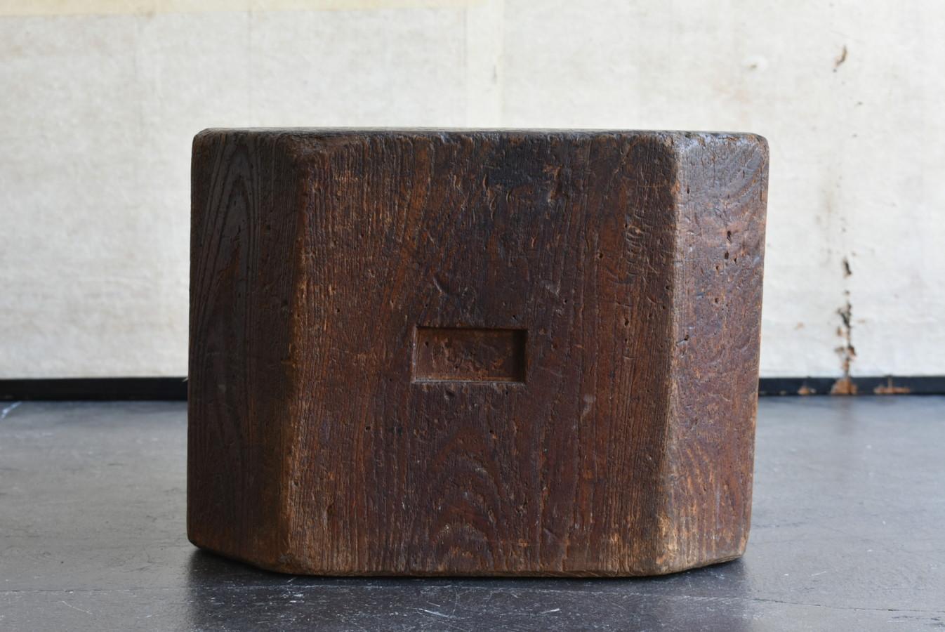 Japanese Old Wooden Octagonal Stool/Early 20th Century/workbench made in Tokyo 3
