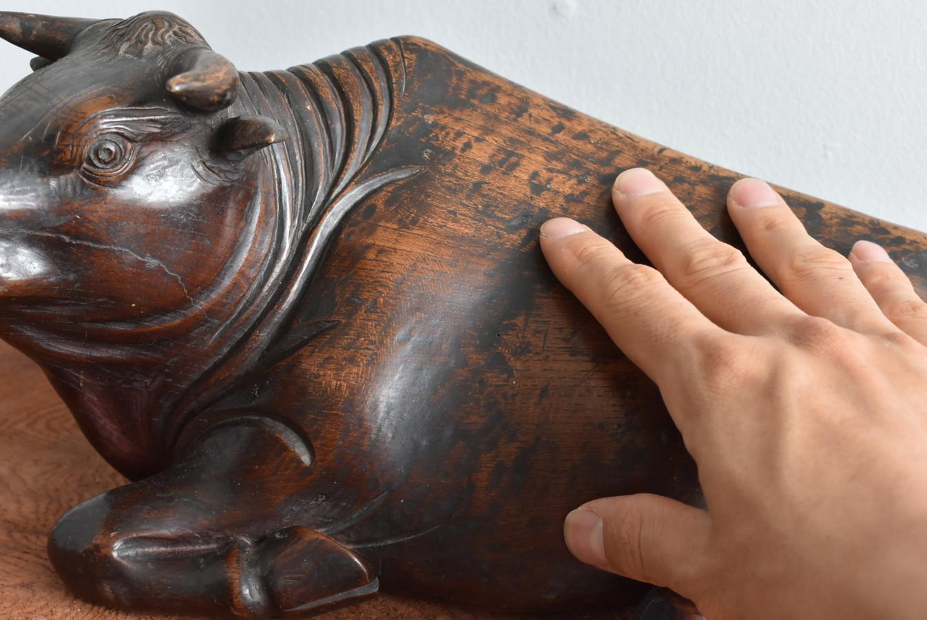 Japanese Old Wooden Sculpture Figurine 
