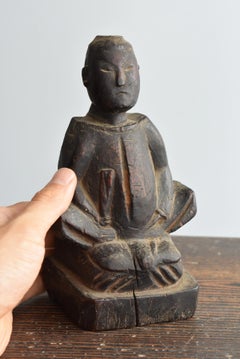 Japanese Old Wooden Statues of God / Buddha statue / Wooden Dolls/Edo-Meiji