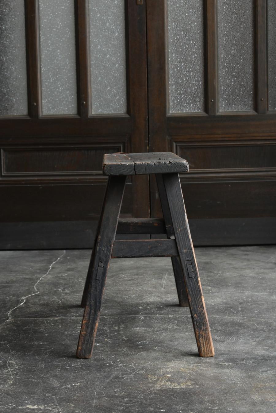 Japanese old wooden stool/1868-1920/Wabi-sabi chair/Mingei/Meiji-Showa 2