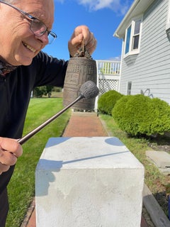 Japanese Older Fire Calligraphy Bell Resonates Unique Sound