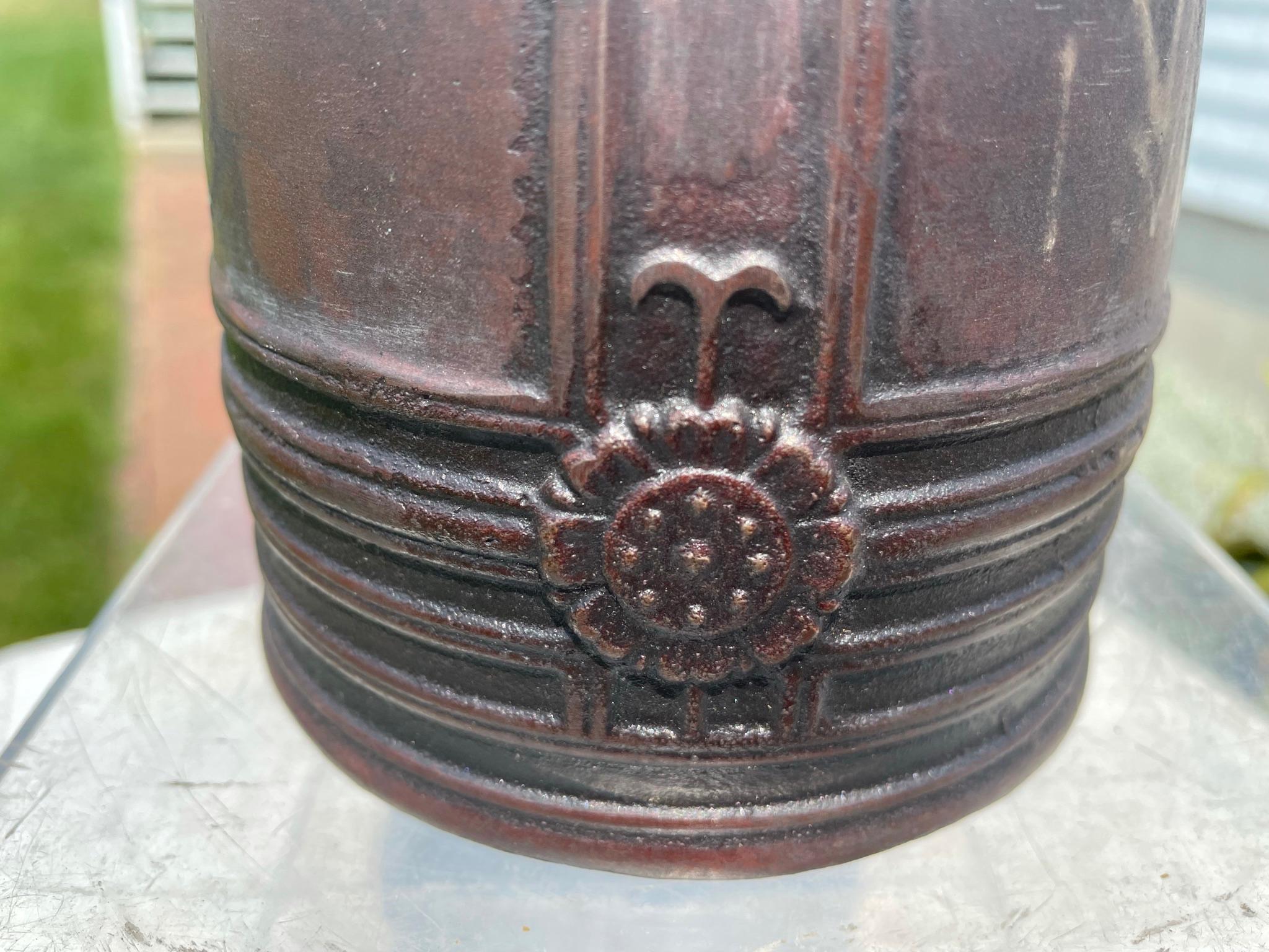 Bronze Japanese Older Temple Bell Resonates Beautiful Serene Sound