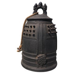 Japanese Older Temple Bell Resonates Beautiful Serene Sound