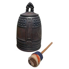Japanese Older Temple Bell Resonates Beautiful Serene Sound