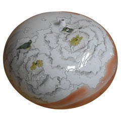 Japanese Orange Cream  Porcelain Vase by Master Artist, 2