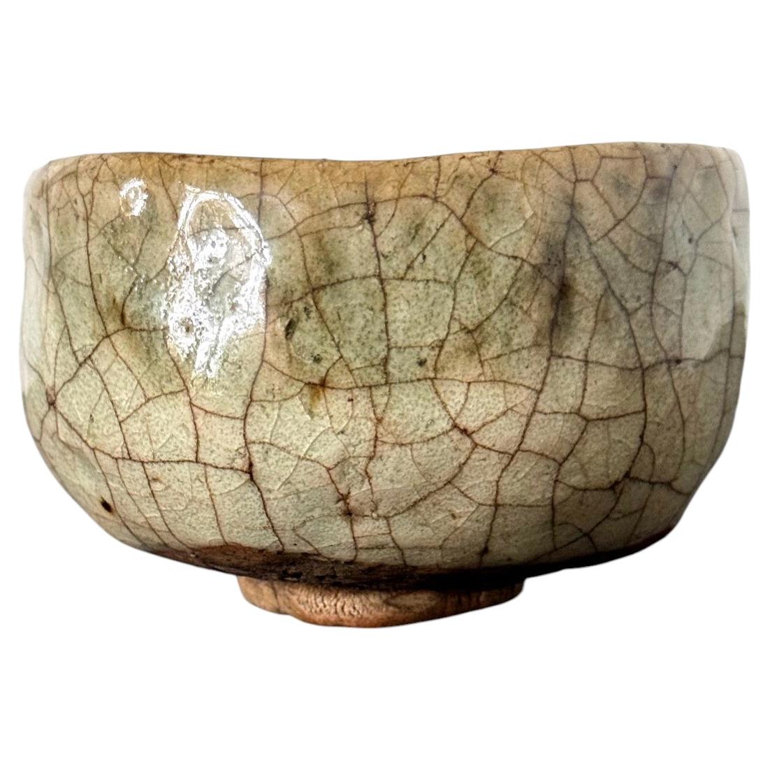 Japanese Oribe Chawan Tea Bowl by Kato Tokuro