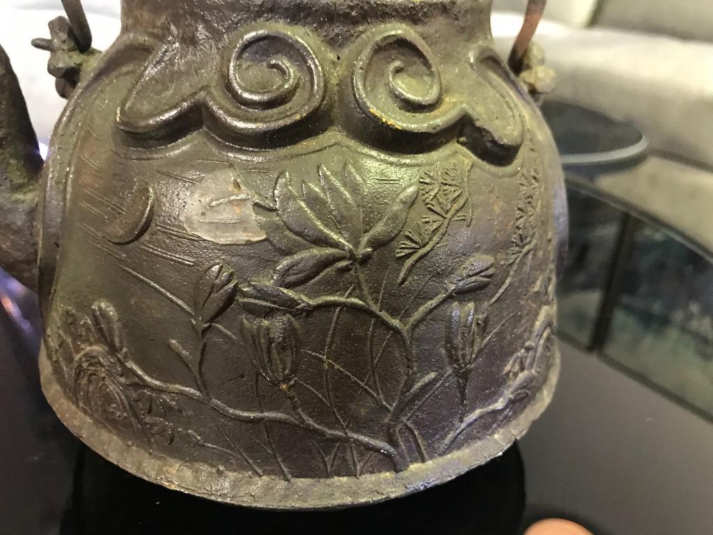 cast iron tea kettle antique