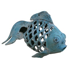 Japanese Oversized Koi Fish Garden Ornament/Candle Lantern