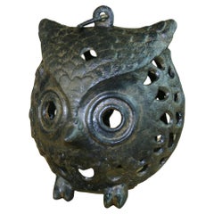 Japanese Owl Garden Lighting Lantern with Antique Chain