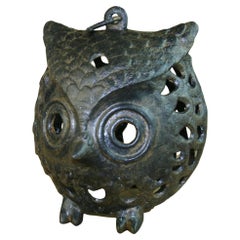 Japanese Owl Garden Lighting Lantern with Vintage Chain