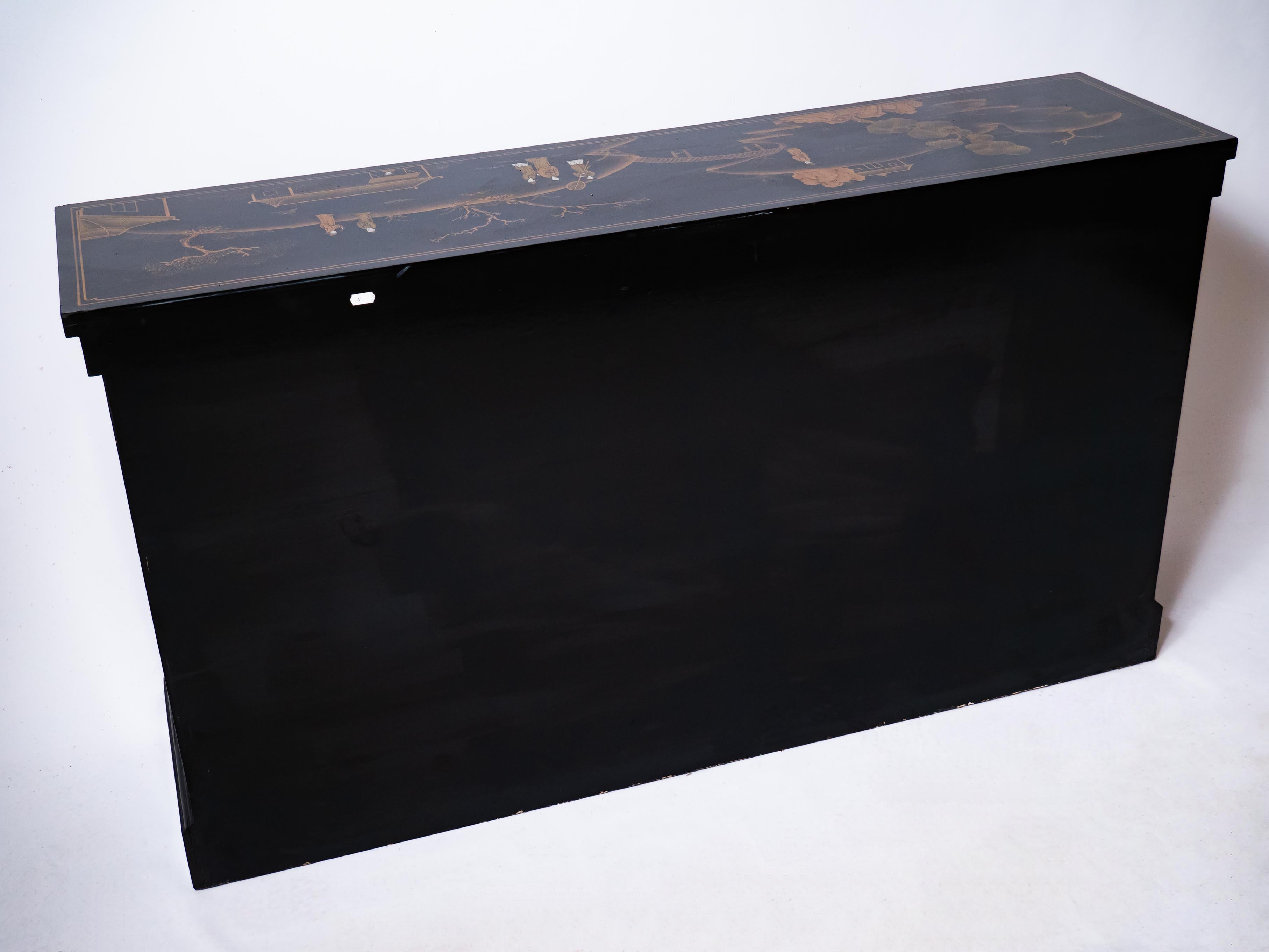 Japanese painted commode shallow 6