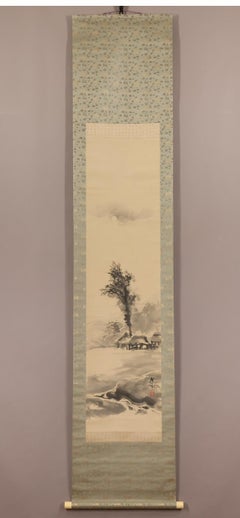 Japanese Painting 19th Meiji Scroll Hiroyo Terasaki Landscape Shijo School
