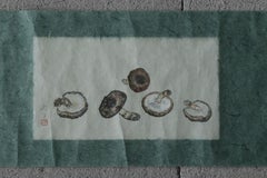 Japanese painting, Svampar, Mixed technique on Artistic Fabric, Denmark