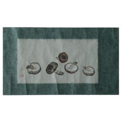 Japanese painting, Svampar, Mixed technique on Artistic Fabric, Denmark