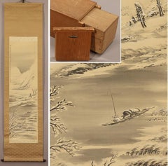 Japanese Painting Taisho / Showa Period Scroll by Torei Ogita Nanga Landscape