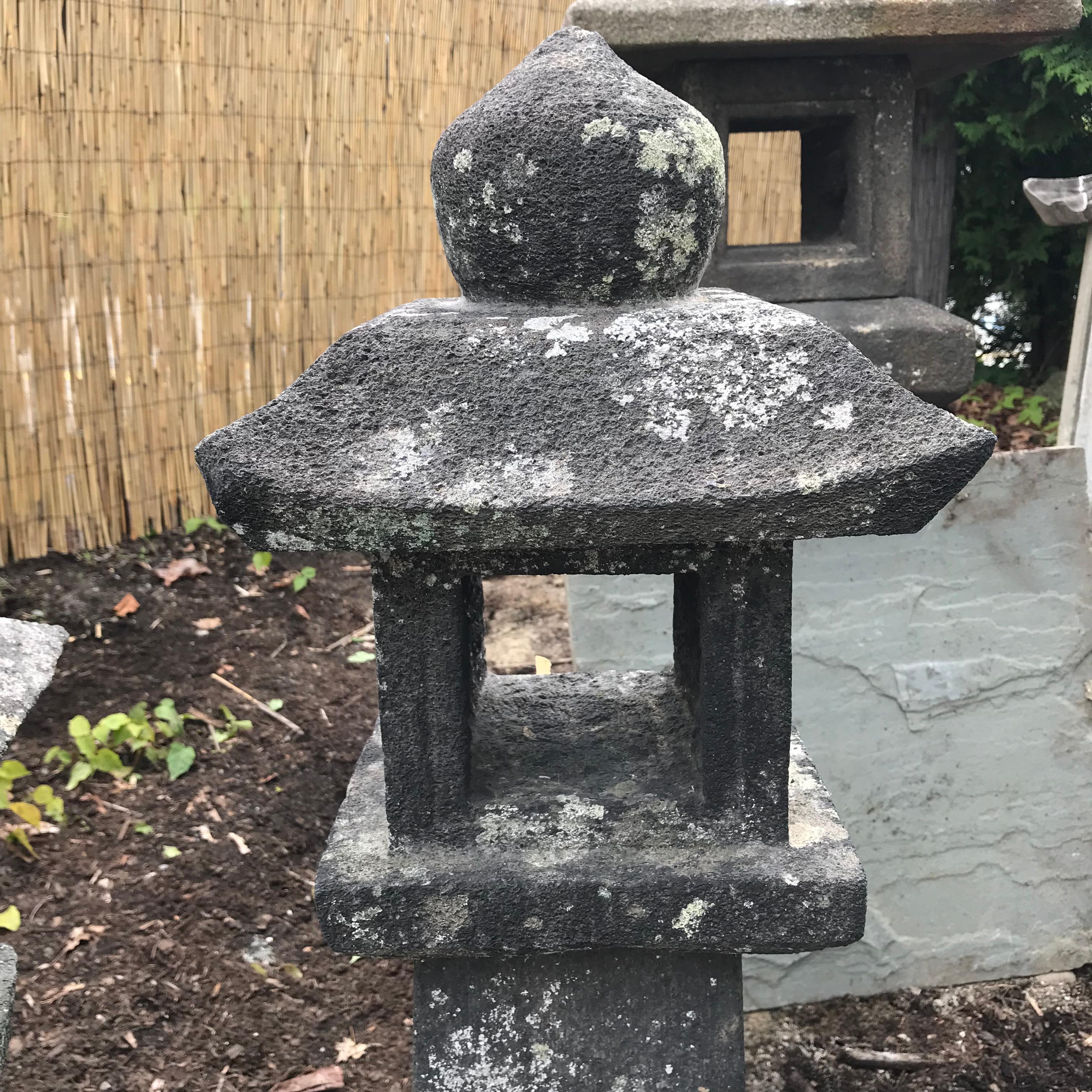 Japanese Pair Antique Stone 'Pathway Lanterns', 19th Century 2