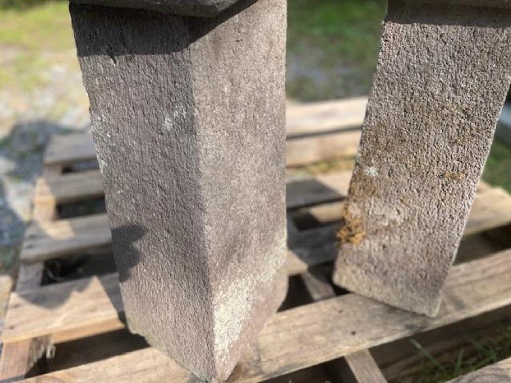 Pareja de faroles japoneses antiguos de piedra para caminos en Bueno Estado en South Burlington, VT