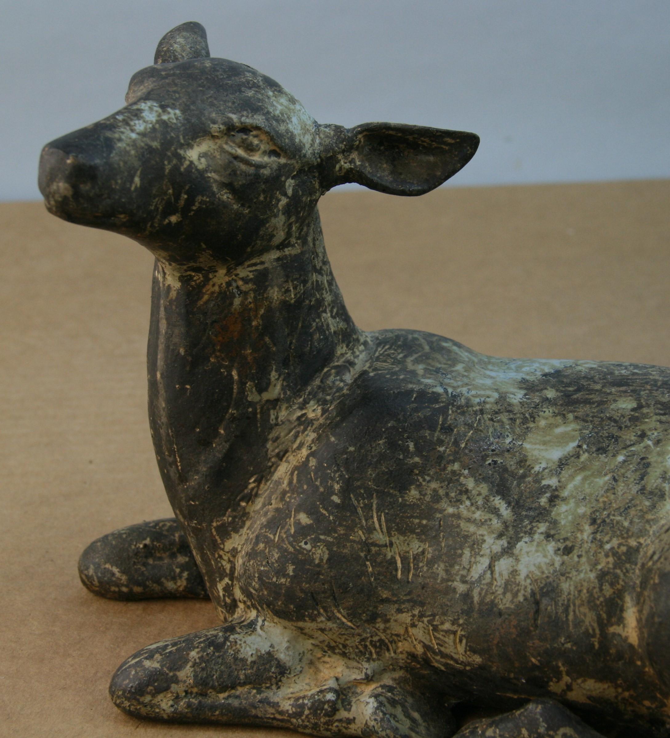Japanese Pair   Large Deer Garden Sculptures 3