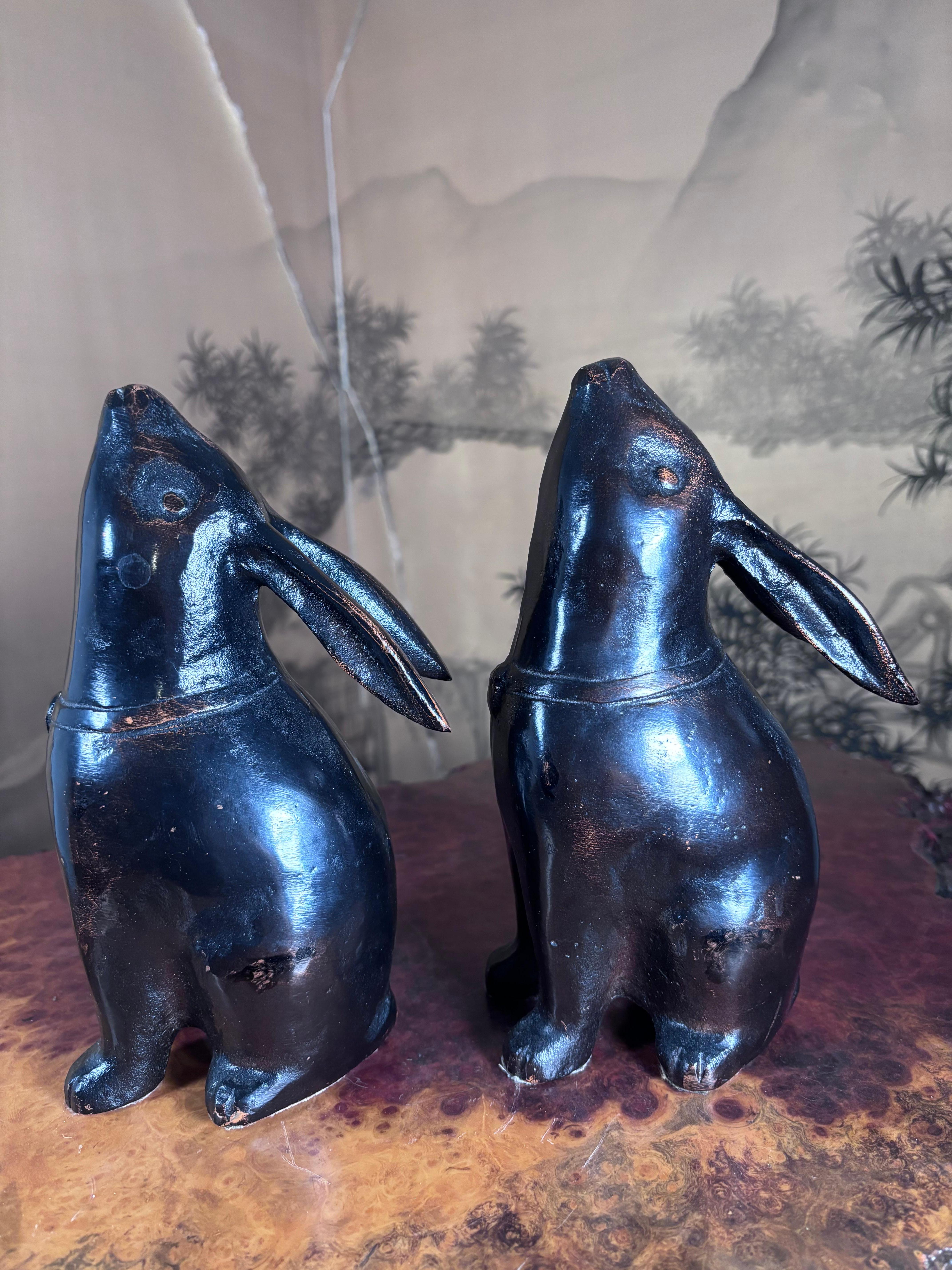 Japanese  Pair Nieman Marcus Labeled Bronze 