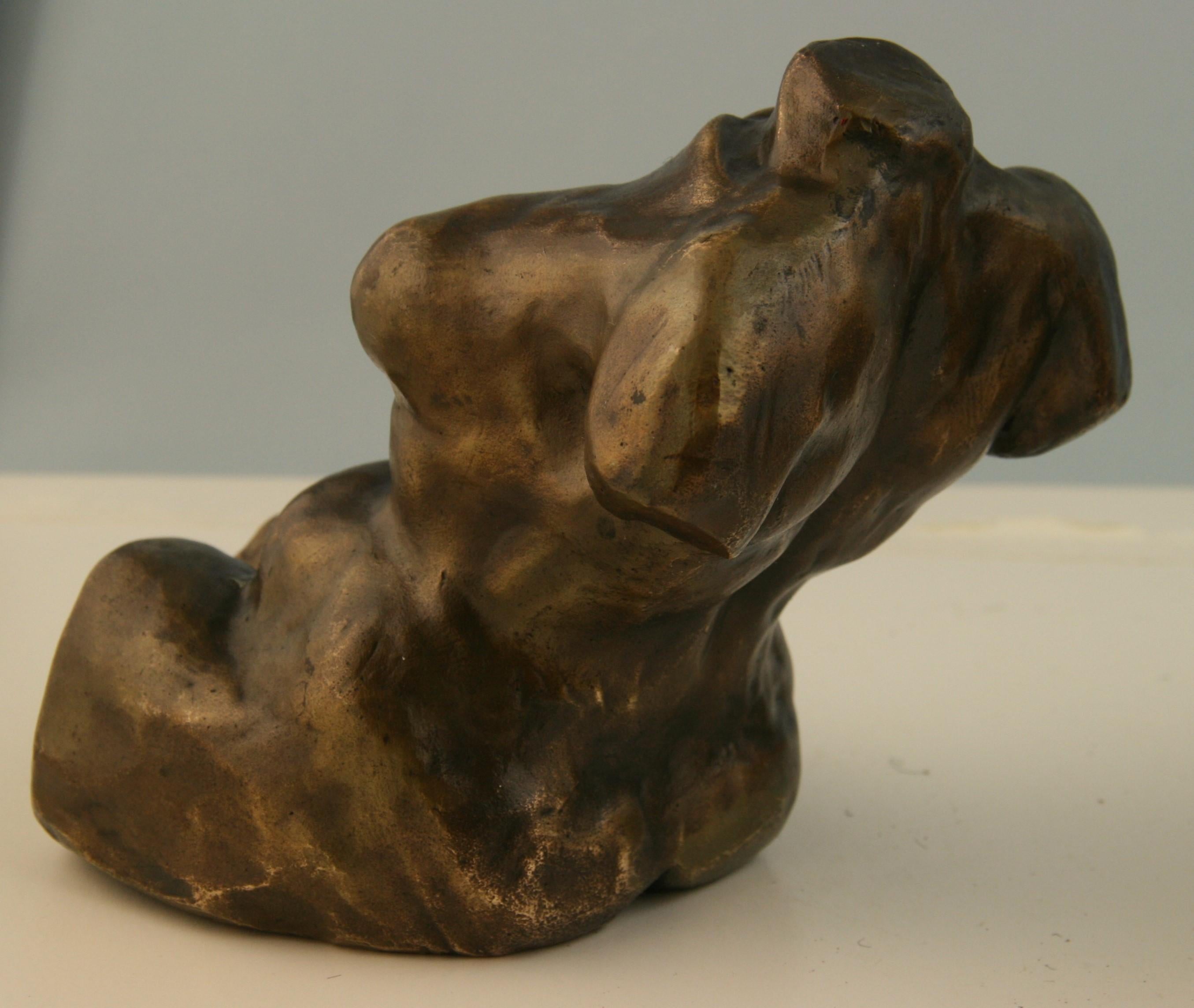 French  Pair of Bronze Nude Sculptures/Bookends 1920's 1