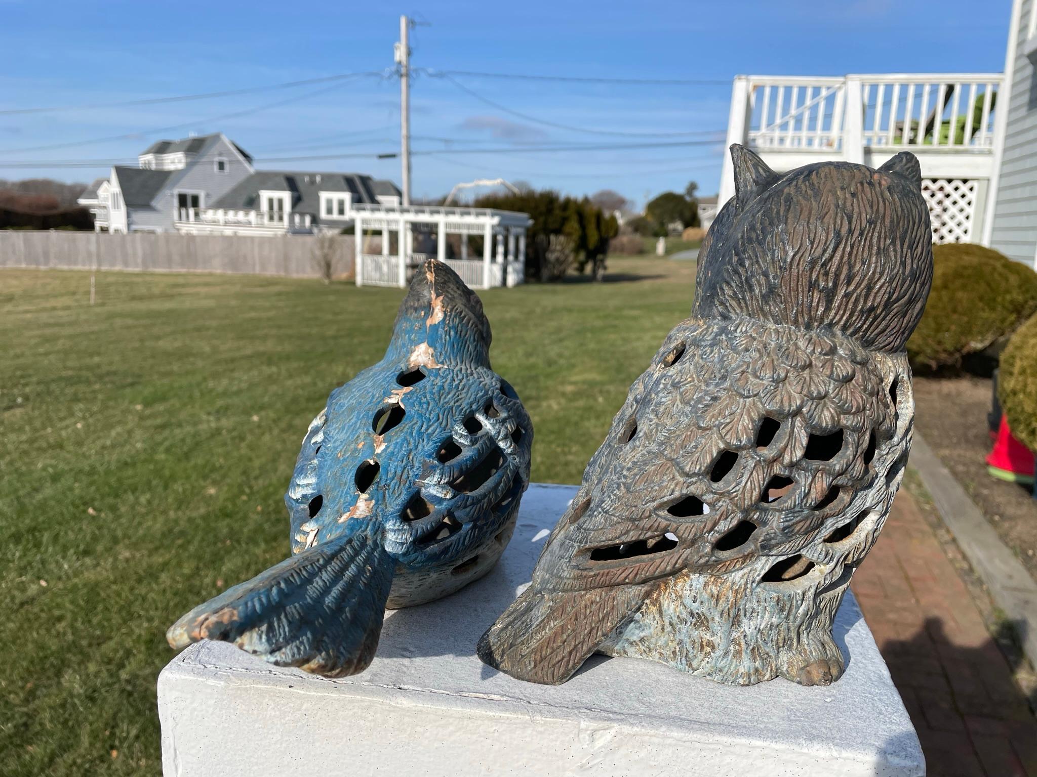 Japanese Pair Owl and Bird  Garden Lanterns 6