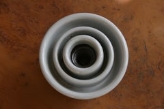 Japanese Studio Pottery Candle Holders, Ceramic, Rimmed Design, 1930