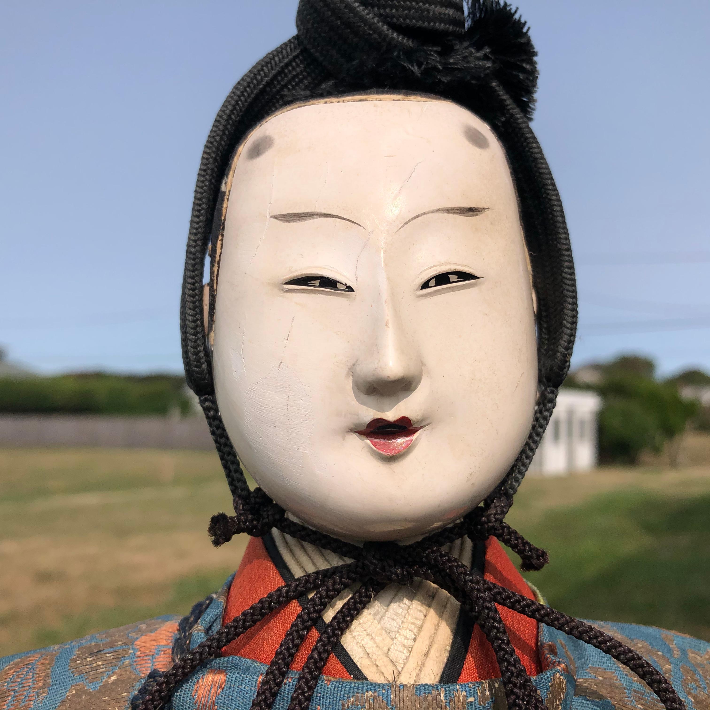 Japanese Signed Pair Tall  Imperial Princess & Prince Dolls, Edo Period 1840 8