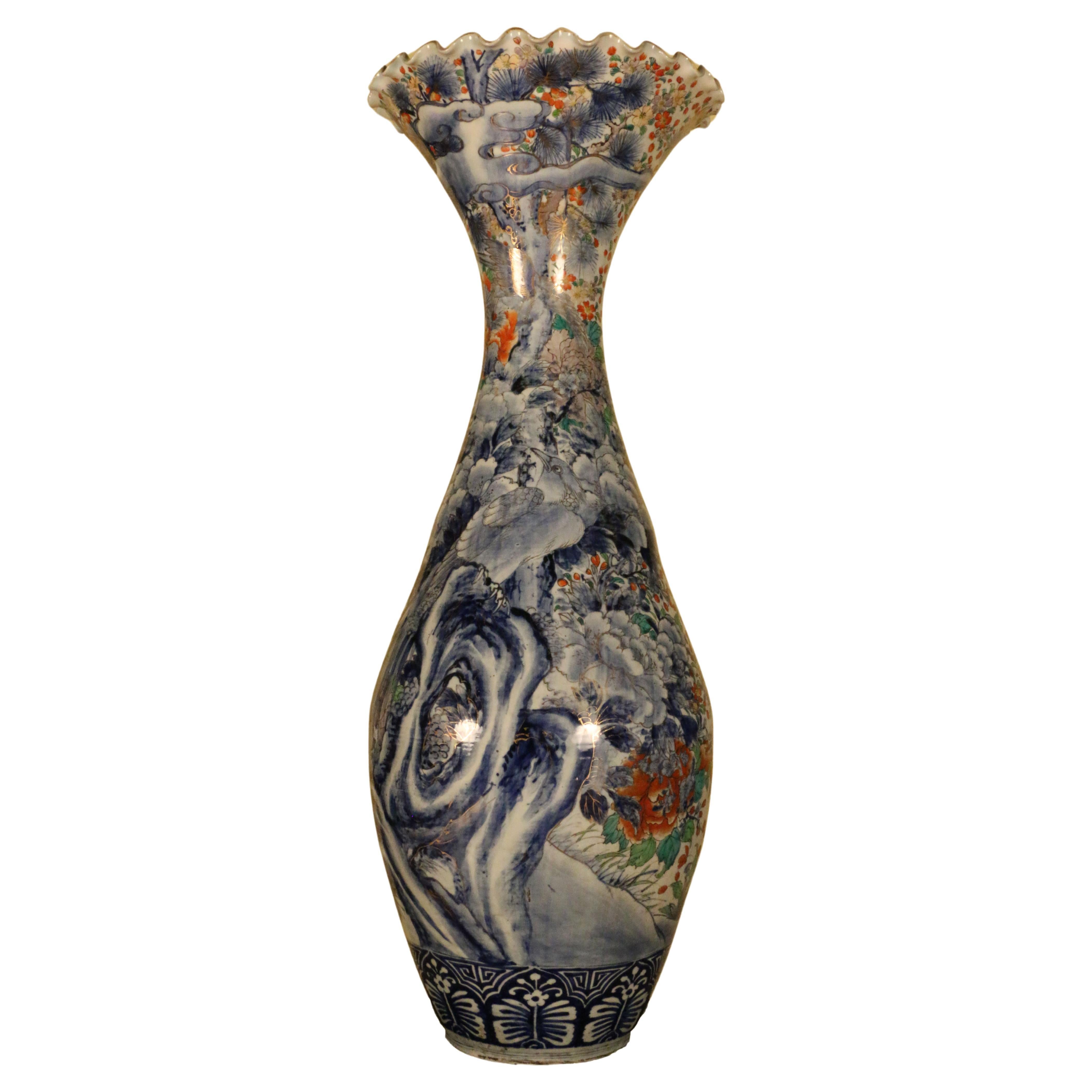 Japanese Palace Vase in Imari Palette