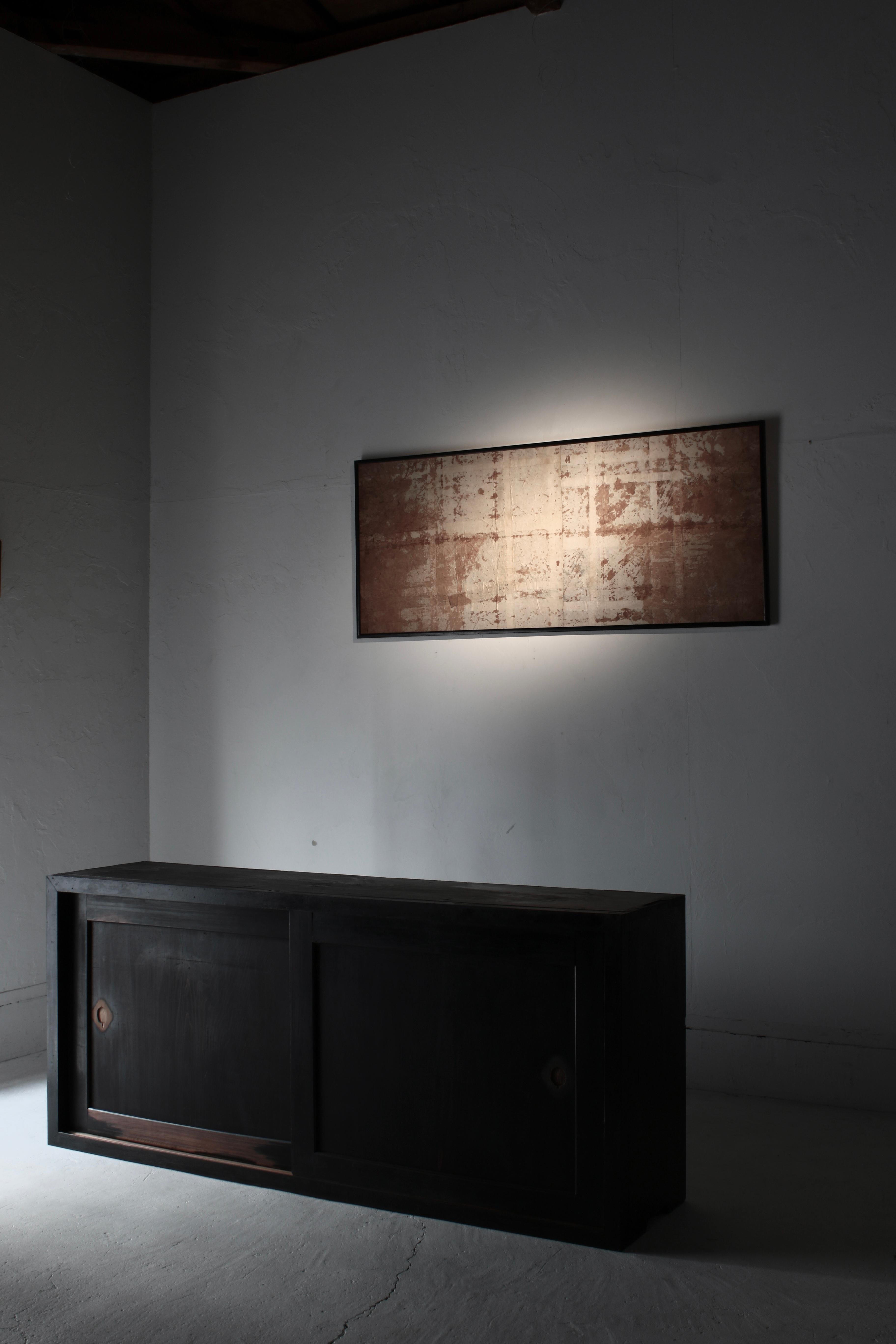 Meiji Japanese Paper Art / Wall Decoration / Wabi-sabi Mingei