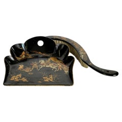 Japanese Papier Mâché Crumb Tray, Japan, 19th Century